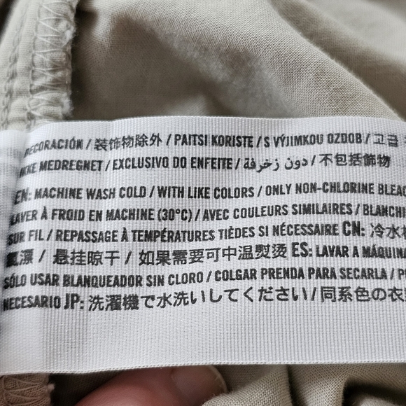 Abercrombie & Fitch Rouched Linen Square Neck Sun Dress In MT NWT - Picture 9 of 10